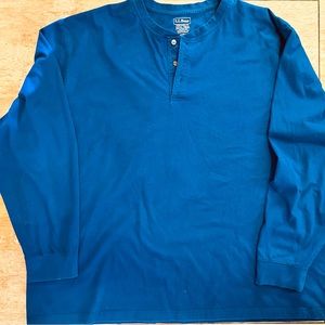 LL Bean Henley XXXL Regular Men’s Blue
